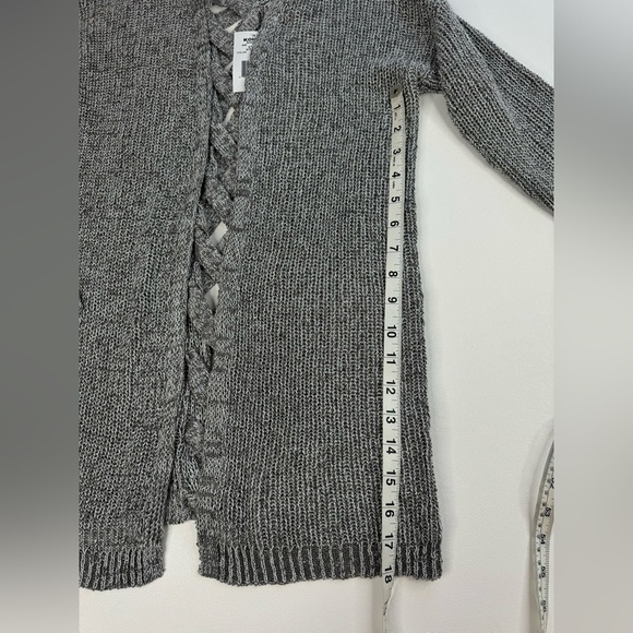 NWT Cloud Chaser Metallic Braided Knit Open Duster Cardigan Womens Medium - Picture 6 of 9